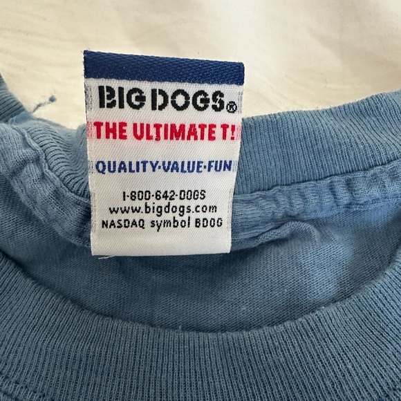 Vintage Y2K ‘01  Men’s Big Dogs Comin’ Thru Blue Graphic Logo Short Sleeve Tee. - Picture 8 of 12